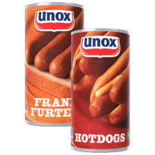 Unox Frankfurters of hotdogs